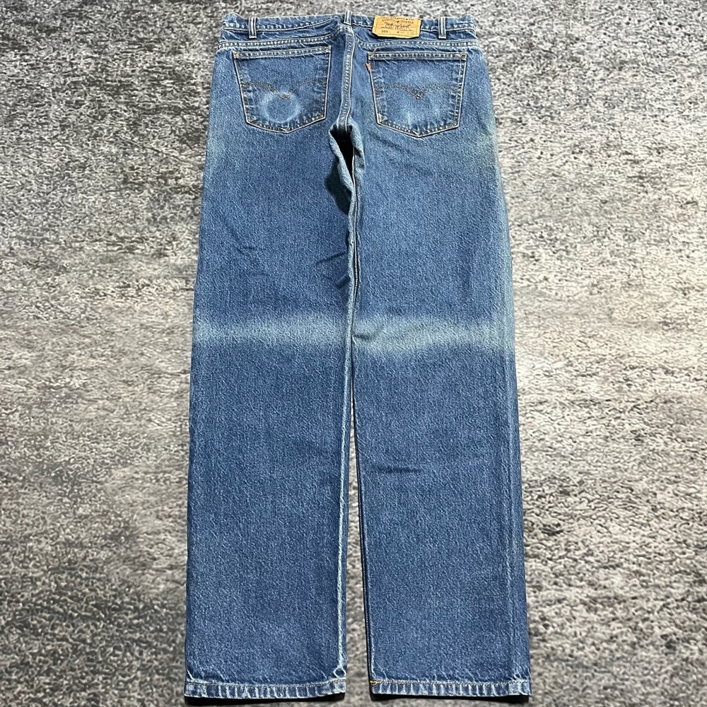 Vintage 90s Levi's 505‎ Orange Tab Jeans Mens 34x32 Blue Faded Denim